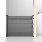 Kids Station Retractable Safety Gate for Toddlers - Barrier Fence - Mesh Baby Gate for Door and Stairs - Retractable Mesh - Height 90cm or 2.9ft - Expandable to 140cm or 4.6ft (Black)