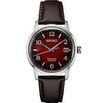 SEIKO Automatic Watch for Men - Presage Cocktail Time - Patterned with Golden Numerals and Date Calendar, 50m Water-Resistant, Red, Automatic Watch