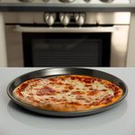 10Club Pizza Tray | 12 inch | Carbon Steel Non-Stick Bakeware | Round Shape Plate | Pizza Pan Baking Mould | Used in Microwave Oven, OTG | Baking Tool | Black