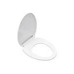 Parryware Solid Plus Soft Close Toilet Seat Cover with Hinges | Eco-friendly Material with Superior Finish | Round Shape & White Colour | Seat Covers for Western Commode | Bathroom Fixtures (E83071C)