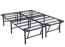 Amazon Basics Foldable Platform Bed Frame, Tool-Free Assembly, 18 Inch Height for Under-Bed Storage, Full