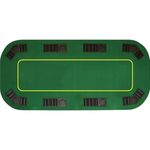 Trademark 10-TH801 Deluxe Texas Holdem Folding Poker Table Top Green