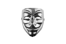 Udekit Costume Mask - Silver V for Vendetta Mask for Kids & Adults - Halloween, Cosplay, Party