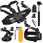 SHOOT 10-In-1 Accessory Kit for GoPro Accessories,Action Camera Accessories for GoPro Hero 12 11 10 9 8 7 6 5 4 3+ 3 Hero Session 5 Black AKASO EK7000 Apeman SJ4000 5000 6000 DBPOWER AKASO