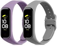kwmobile Straps Compatible with Samsung Galaxy Fit 2 Straps - 2x Replacement Silicone Watch Bands