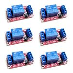 BuxiuGK 6 Pcs Relay Module 5V,1 Channel Relay Board Relay Module with Optocoupler High/Low Level Trigger Expansion Board