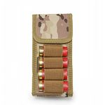 ACEXIER Tactical 12GA Shotgun Bullet Pouch Portable Molle 16 Shells Buttstock Holder Magazine Cartridge Airsoft Ammo Carrier for Hunting