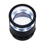 10x with 25mm with LED, Focused Eye Loupe Jewelry Magnifiers for Gems, Hobbies Antiques Models,Interchangeable Reticle Scale