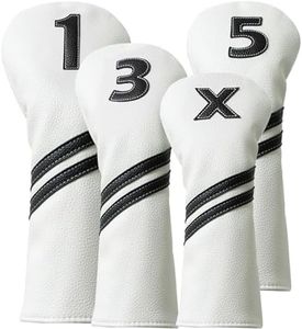 Golf Club Covers,4pcs Golf Head Covers for Woods and Driver Fairway Hybrids for Golf Clubs Women Men