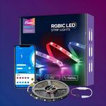 Smart RGBIC LED Strip Light, App and Voice Control Led Strip, Music Sync Color Changing LED Strip Lights for Home, Workplace, or Gaming Setup - (5m)