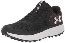 Under Armour Women's Glyde 2.0 Turf Softball Shoe, (001) Black/Black/Metallic Silver, 10.5