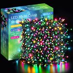 164ft Christmas Lights Outdoor, Areker 500LED Multicolor Christmas Lights Waterproof with 8 Modes and Memory Function, Christmas String Lights for House Garden Patio Christmas Tree Party Halloween