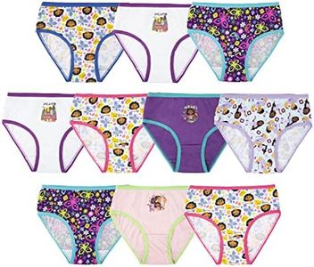 Disney Girls' Encanto 10-Pack 100% Combed Cotton Underwear, Mirabel, Isabela, Luisa and More, Sizes 2/3t, 4t, 4, 6, 8, 2T/3T