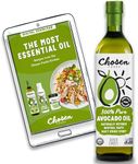 Chosen Foods 100% Pure Avocado Oil, Keto and Paleo Diet Friendly, Kosher Oil for Baking, High-Heat Cooking, Frying, Homemade Sauces, Dressings and Marinades (1lt + Digital Recipe Book)