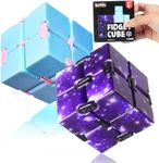 BUNMO Infinity Cube Fidget Toy - Stimulating & Engaging Fidget Toy - Teen Boy Toys - Fidgets for Adults - Travel Toys - Gifts for Teenage Boys - 10 Year Old Boy Gift Ideas - 2 Pack Plastic
