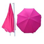 RAINPOPSON Garden Umbrella without Stand 7ft Outdoor Big Size Canopy Patio Umbrella (Pink)