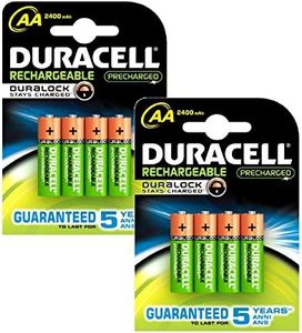 Duracell Rechargeable 2400 mAh AA Batteries - 8-Pack