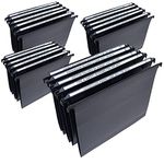 Ultimate Office MagniFile Hanging File Folders V Base Letter Size with 11 inch Magnified Indexes That Double The Size of Your File Titles to Find Files Fast. (Set of 20 Black)