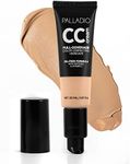 Palladio Full-Coverage Color Correction CC Cream, Oil-Free with Peptides & Vitamin C, Best for Correcting Redness and Uneven Skin Tone, Buildable Foundation Coverage (Med 30N)