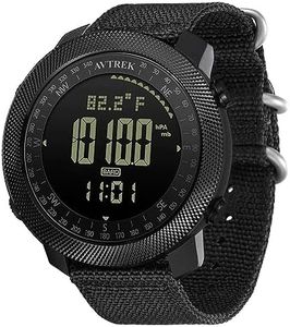 AVTREK Mens Outdoor Sport Tactical Survival Watches Hiking Digital Wrist Watch Smart Swimming Military Army Altimeter Barometer Compass Watches