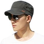 Comhats Unisex Mens Cotton Army Caps Military Hats Baseball Sun Hat Trucker Cadet Combat Cap for Men 61-63CM Green