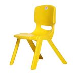 HAPPY BEAR Plastic Kids Chair | Durable and Lightweight, 9.3" Height Seat | Modern & Comfortable | Height Seat, Indoor or Outdoor Use for Boys Girls Aged 2+ (Yellow)