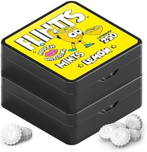 Flintts Mints Lemon Stash (2x Refill Lemon) - Sugar Free & Vegan, Mouth Watering & Sparkling Breath Freshener Mints for Oral Health - Healthy Candy Alternative - Pocket Size - Dry Mouth Products