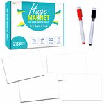 28-Pack Dry Erase Whiteboard Magnets, Writable Flexible Magnetic Labels for Refrigerator, Multipurpose for Office, Education and Home Use (Each Measures 6” x 4”)