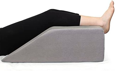 Healthex Leg Elevation Rest Pillow with Memory Foam Top for Circulation, Swelling, Kneef - Wedge Pillow for Legs, Sleeping, Reading, Relaxing - Removable Washable Cover (8 Inch)