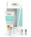 PetSol Dental Care Kit for Dogs & Cats Toothpaste (100g) with 3 x Pet Toothbrushes to Clean Pet's Teeth, Remove Plaque and Tartar, Improve Gum, Tooth Health & Pet Oral Hygiene