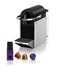 Nespresso De'Longhi Pixie EN127.S New Model Coffee Capsule Machine, Two Direct Dial Buttons, Eco Mode, Compact Design, 19 Bar Pressure System (EN127.S)