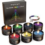 Inspireyes Candles with Premium Crystal and Healing Stones, Luxury Meditation Scented Candles Gift Set for Women Stress Relief, Spiritual Decor Healing Candles for Yoga, Aromatherapy