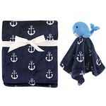 Hudson Baby Plush Blanket and Animal Security Blanket Set