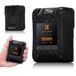 K&F Concept V Mount Battery 99Wh (6700mAh) Mini V-Mount Battery with PD 65W Charging & OLED Display, 2xD-TAP/USB-C/USB-A/BP Output for BMPCC 4K 6K Camcorders Sony Canon Cameras