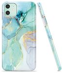 luolnh Compatible with iPhone 11 Case,iPhone 11 Marble Case,Brilliant Design Shockproof Soft Silicone Bumper Cover Skin Case for iPhone 11 6.1 inch 2019 -Abstract Mint