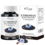 120 Softgels Ethiopian Black Seed Oil Capsules 5% Thymoquinone – Purely Nutrient Cold Pressed Black Cumin Seed Oil Softgels