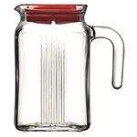 Pasabahce Turkish Refrigation Glass Water Jug with Lid - Set of 2 (600 ml) Clear