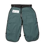 Forester Chainsaw Safety Chaps with Pocket, Apron Style (Short 35", Forest Green)