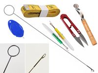 Artonezt Tailoring Accessories- Loop Turner Hook Needle + Thread Cutter + Seam Ripper Stitch Unpicker + Measuring Tape + Tracing Wheel Tool DIY Sewing Tailoring Dress Making