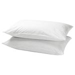 Ikea Aerglo DVALA Cotton Pillowcase (White, 50x80 cm) - 2 Pack