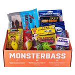 MONSTERBASS Fishing Kit for Bass, Crappie, Trout, Pike, Panfish Filled with Professional Fishing Tackle Items. Premium Fishing Baits to Upgrade Your Bass and Panfish Tackle