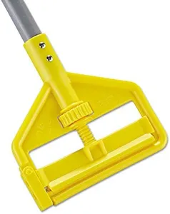 Rubbermaid Commercial Products Invader 54" Heavy Duty Fiberglass Wet Mop Handle, Yellow, for Professional/Industrial Floor Cleaning, Compatible with 1" Headband Mops