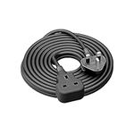 Heavy Duty Extension Lead Outdoor Extension Cord 5m Long Power Strip Black Cable Single Plug Socket 13 Amp For Garden