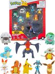 Pokèmon Battle Figures-10-Pack - Pikachu, Squirtle, Bulbasaur, Charmander, Eevee, Cubone, Riolu, Wooloo, Scorbunny, Garchomp