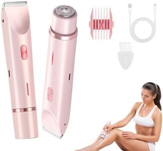 Dual Head Body Shaver for Women, 2025 Glow Aura Womens Shaver, 2-in-1 Rechargeable Razor for Legs Underarm Face Pubic Hairs, Bikini Trimmer USB Charge Waterproof Painless Razors (Pink)
