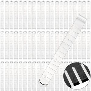 SOUJOY 60 Pieces Sewing Clips, 3 Inch Hemming Clips, Stainless Steel Sewing Measurement Ruler, Hem Marker Tool for Fabric Clips,Pinning and Marking Accessories