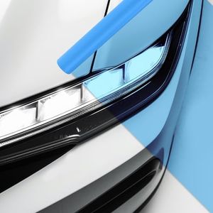 Meorain Car Headlight Tint Vinyl Wrap Film, Blue, 12 x 48 inches, Glossy Finish