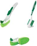 Libman Glass and Dish Wand Scrub Brush Bundle with All-Purpose Kitchen Brush and Two Sponge Refills