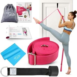 Stretching Strap with Door Anchor & Resistance Band – Improve Leg Flexibility for Splits, Ballet, Dance, Cheerleading, Yoga & Gymnastics - Home Leg Stretcher Trainer Equipment Stuff for All Levels