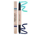 Swiss Beauty Chrome & Matte Twin Eyeshadow Stick | Mix of Matte and Shimmer | Easy to blend, non creasing eyeshadow | 24 Hour Stay | Shade-Aqua Moon, 2g